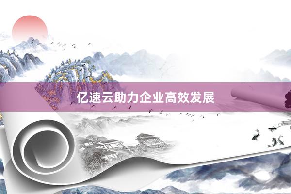 亿速云助力企业高效发展